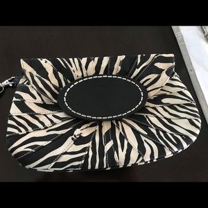 The Limited zebra stripe clutch